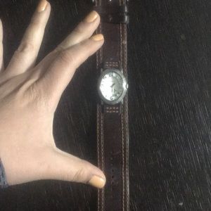 Leather fossil watch